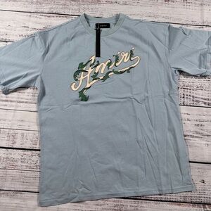 NWT AMIRI Filigree Baby Blue T-Shirt Men's Large